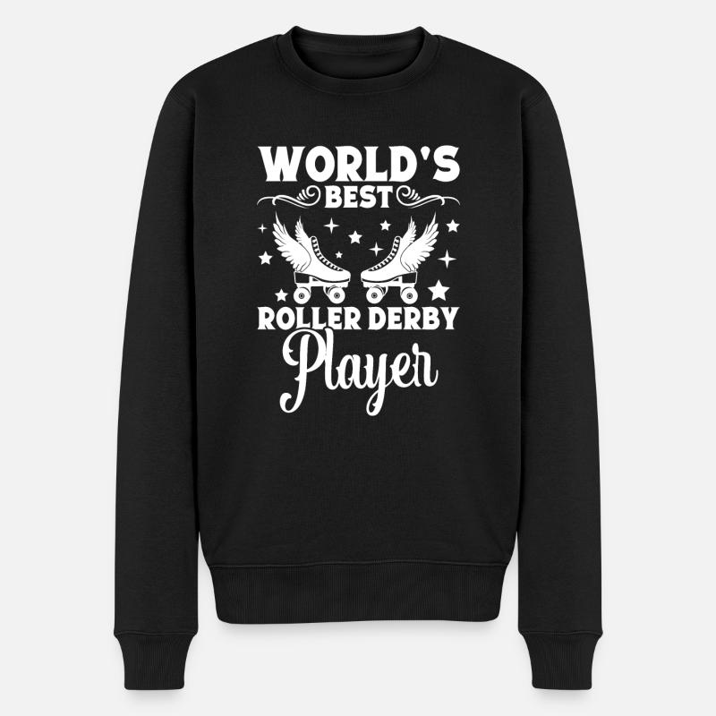 Roller Derby Girl Skating meilleur roller du monde - Pull Premium bio Homme - noir