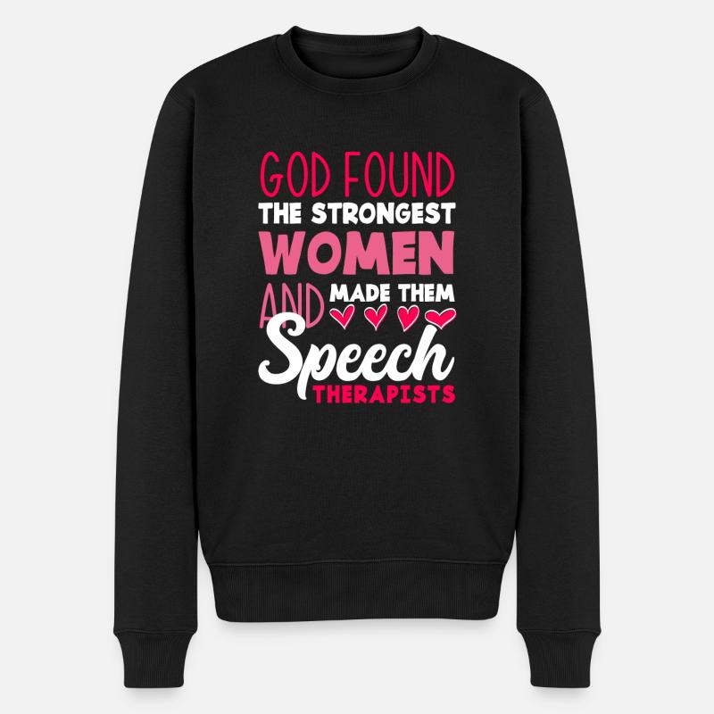 Sprachtherapeutin Sprachheilpädagogin Logopädin - Männer Premium Bio Pullover - Schwarz
