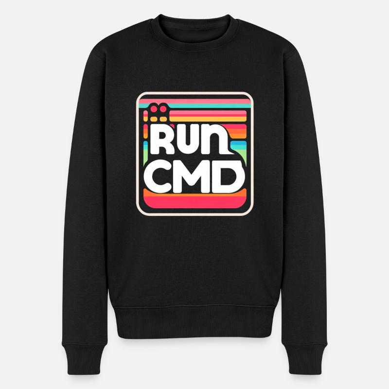 Run Cmd 35 - Männer Premium Bio Pullover - Schwarz