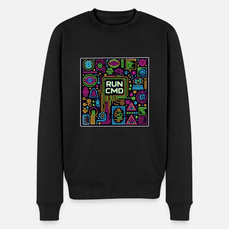 Run Cmd 43 - Männer Premium Bio Pullover - Schwarz