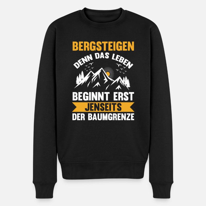 Alpiniste, Randonnée, Randonneur, Escalade, Alpinisme - Pull Premium bio Homme - noir