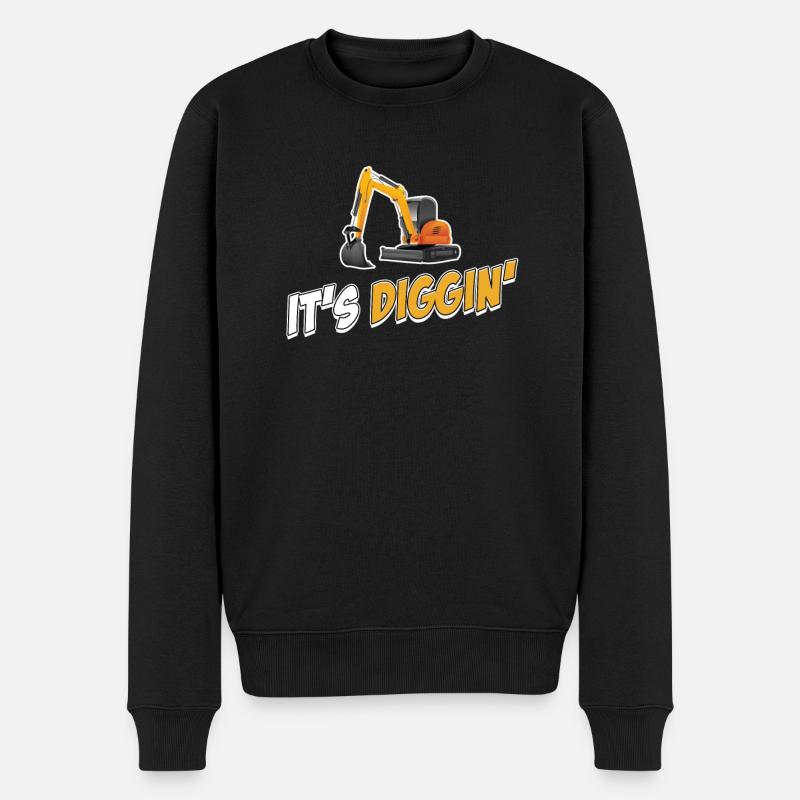 It's Diggin Time: Excavator Driver, Excavator Driver, - Men's Premium Organic Jumper - black