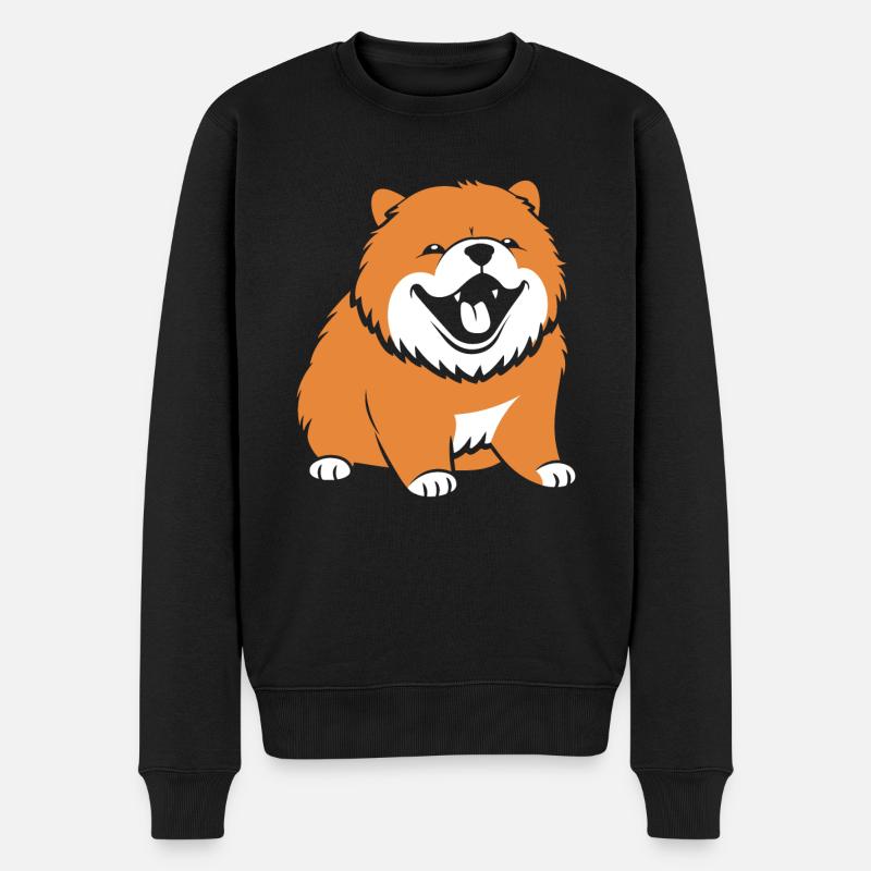 Chien chow chow - Pull Premium bio Homme - noir