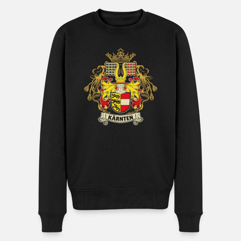 Kärnten Österreich Flagge Wappen Löwe - Männer Premium Bio Pullover - Schwarz