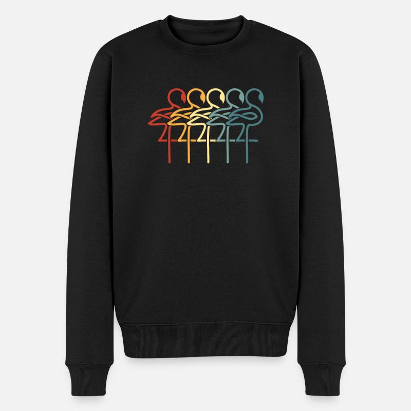 Flamingo - Männer Premium Bio Pullover - Schwarz