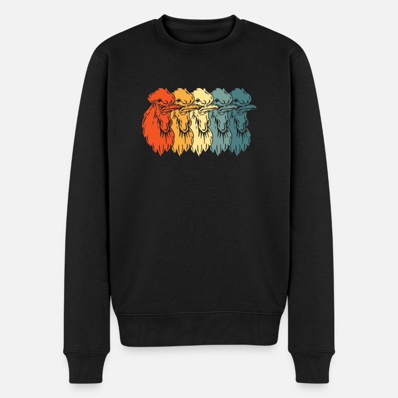 Huhn Henne - Männer Premium Bio Pullover - Schwarz