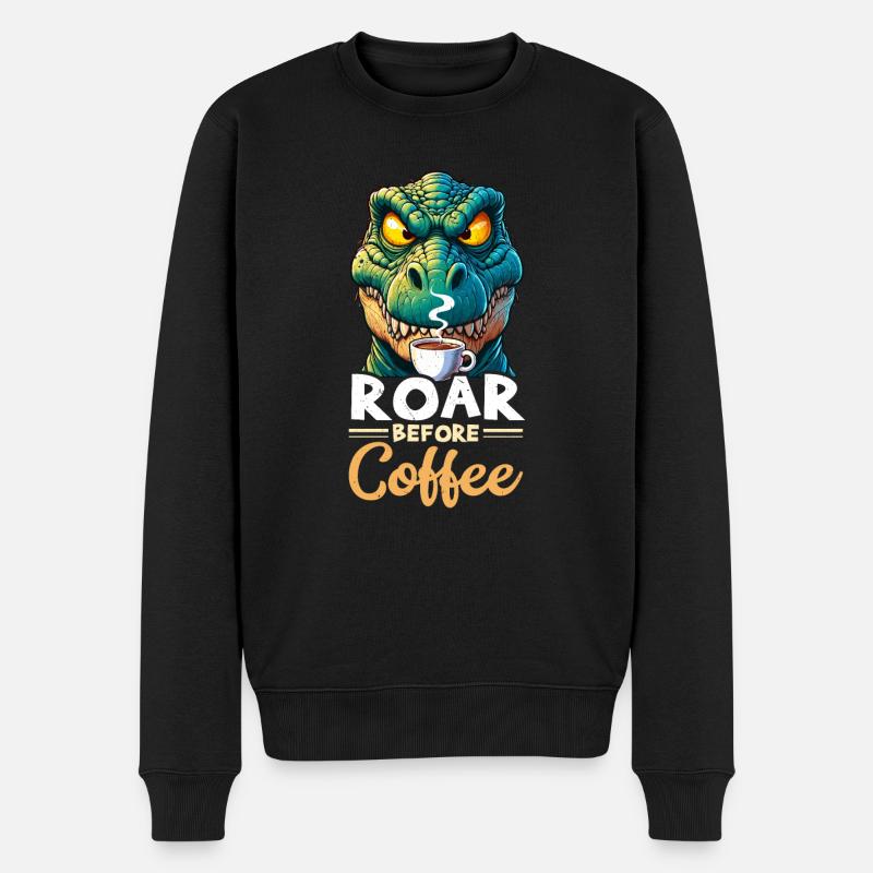 Dinosaure Trex avec - Pull Premium bio Homme - noir