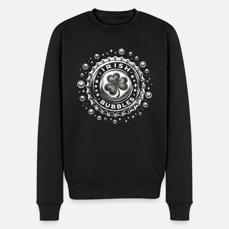 Irish Bubbles Pub Outfit - Männer Premium Bio Pullover - Schwarz