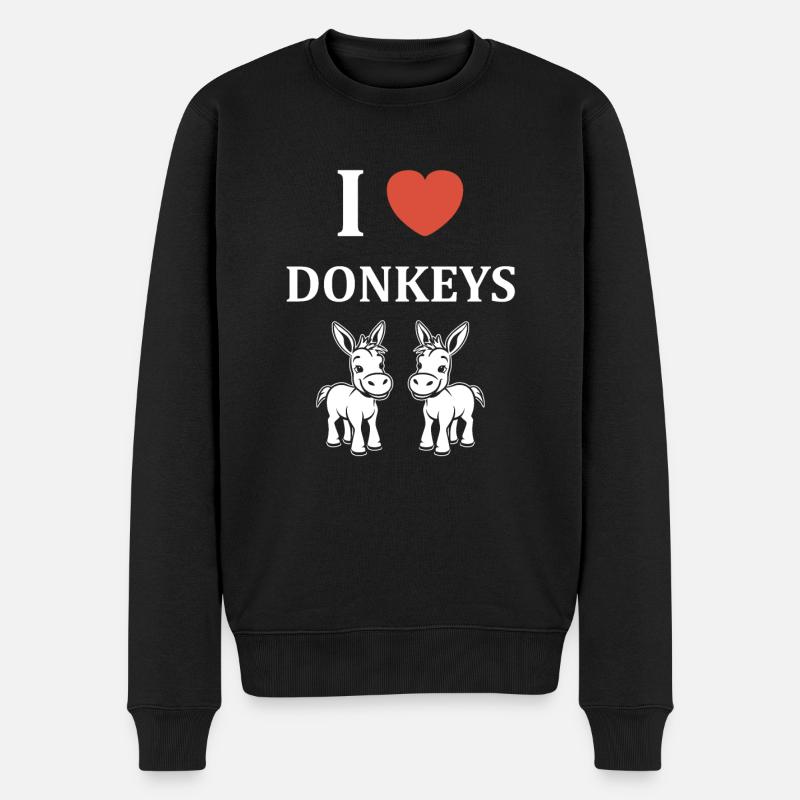 Humour petit âne - Pull Premium bio Homme - noir