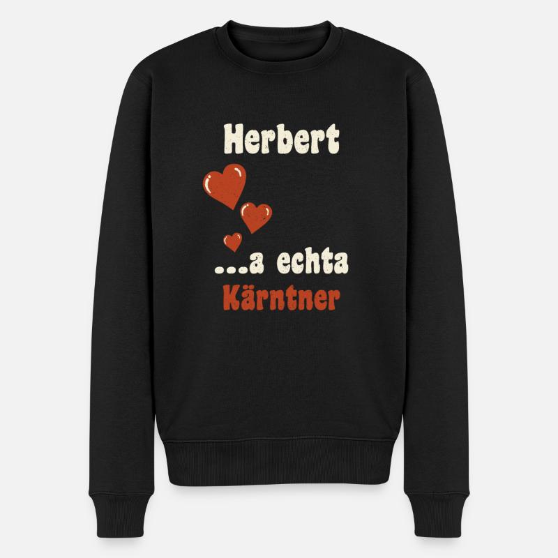 Carinthie Autriche Coeur Hernert - Pull Premium bio Homme - noir