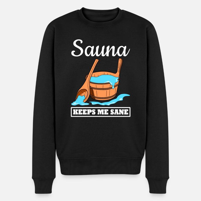 Sauna Bain Thermal Bien-être - Pull Premium bio Homme - noir