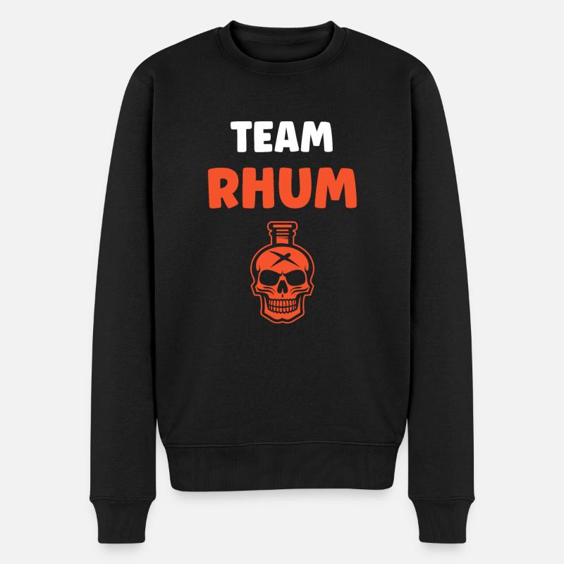 Rum - Männer Premium Bio Pullover - Schwarz