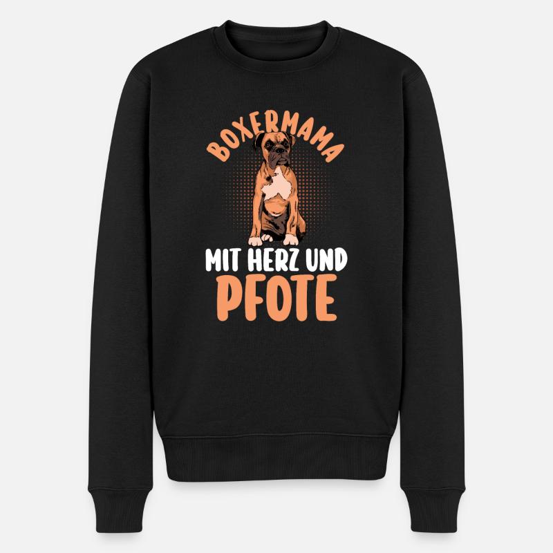 Hund Deutscher Boxer - Männer Premium Bio Pullover - Schwarz