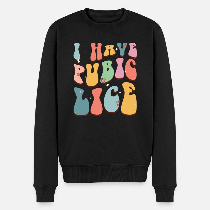 Rainbow Ironic Schamläuse-humor-bekleidung - Männer Premium Bio Pullover - Schwarz