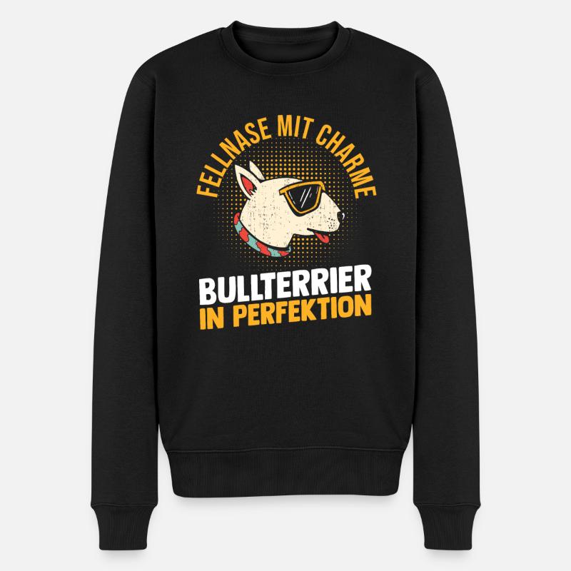 Chien Bull Terrier - Pull Premium bio Homme - noir