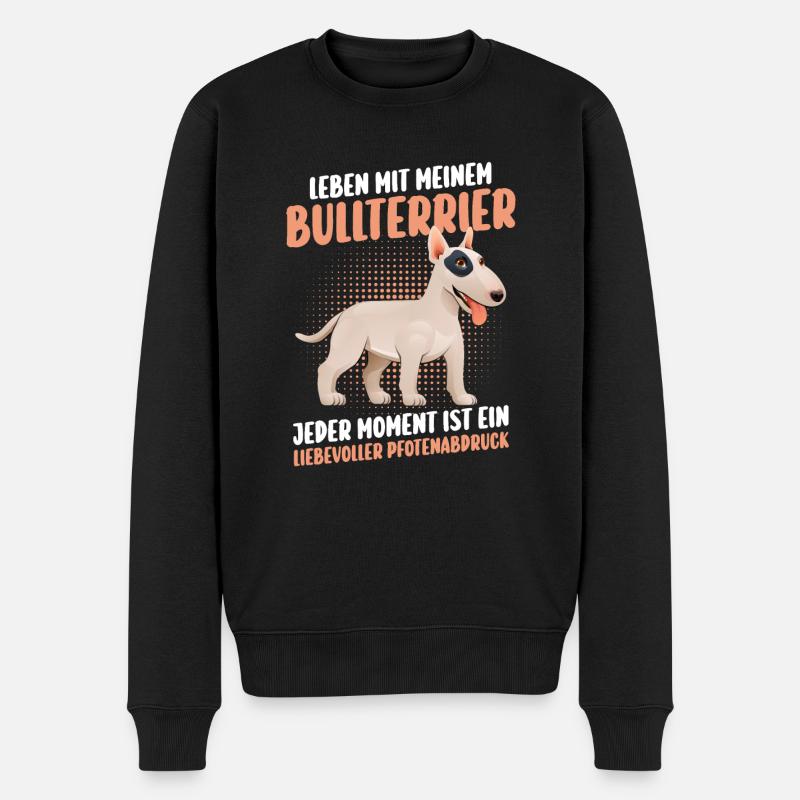 Chien Bull Terrier - Pull Premium bio Homme - noir
