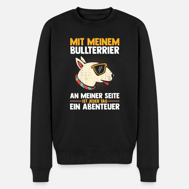 Chien Bull Terrier - Pull Premium bio Homme - noir