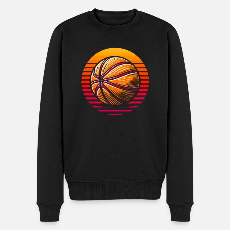 Basketball Basketballer - Männer Premium Bio Pullover - Schwarz