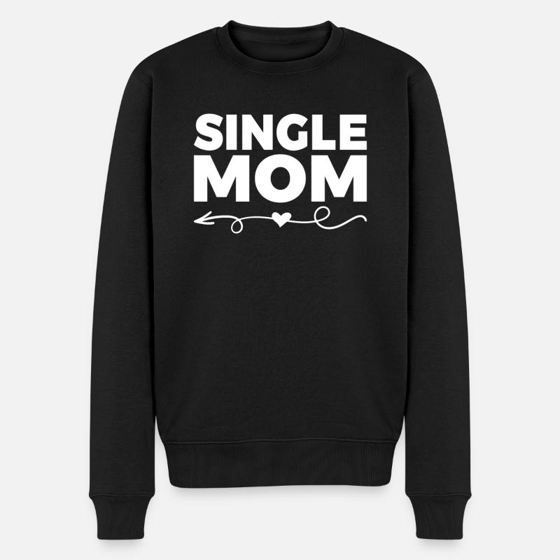 Single Gift - Männer Premium Bio Pullover - Schwarz