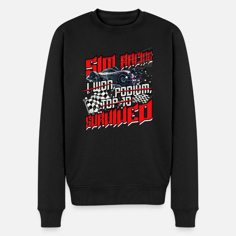 Sim Racing Simulator - Männer Premium Bio Pullover - Schwarz