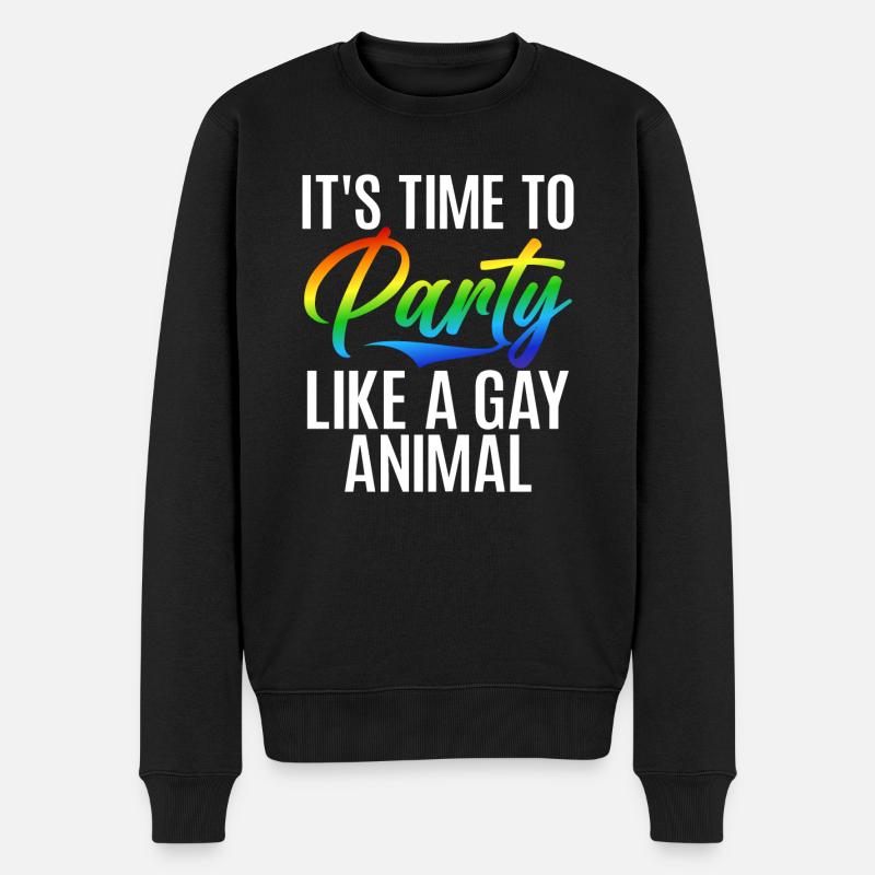 Gay Gifts - Männer Premium Bio Pullover - Schwarz