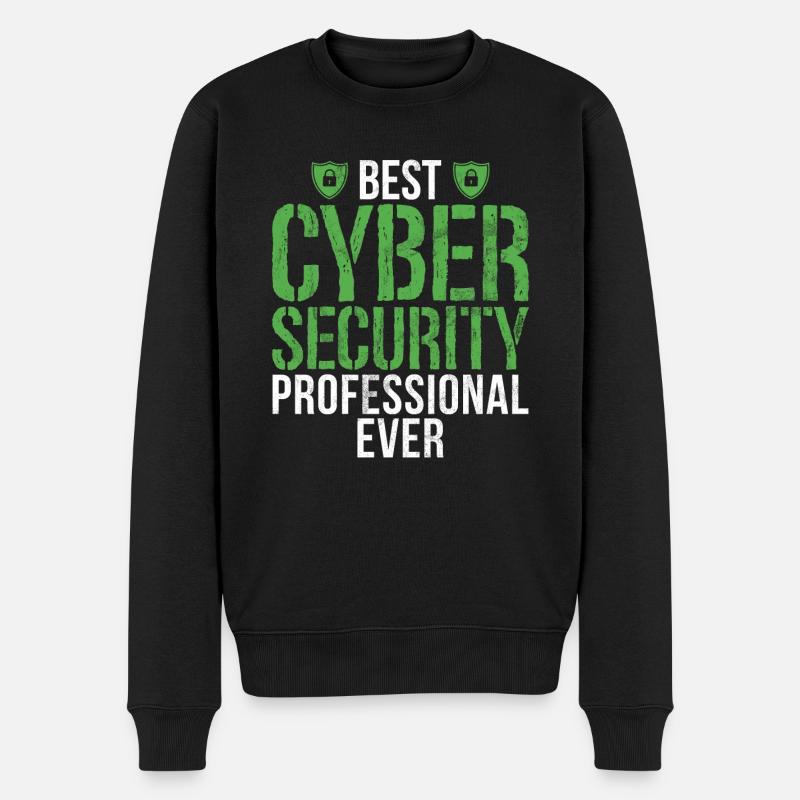 Cyber security hacker hacking - Men's Premium Organic Jumper - black