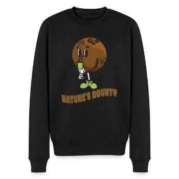 Coconut Lover Juice Beach Tropical Summer - Men's Premium Organic Jumper - black - Front - Nico (187cm)