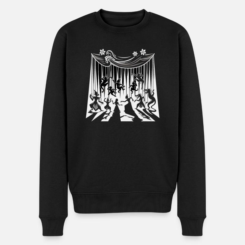 Puppet Mastery Shadow Play Bauchredner-geschenk - Männer Premium Bio Pullover - Schwarz