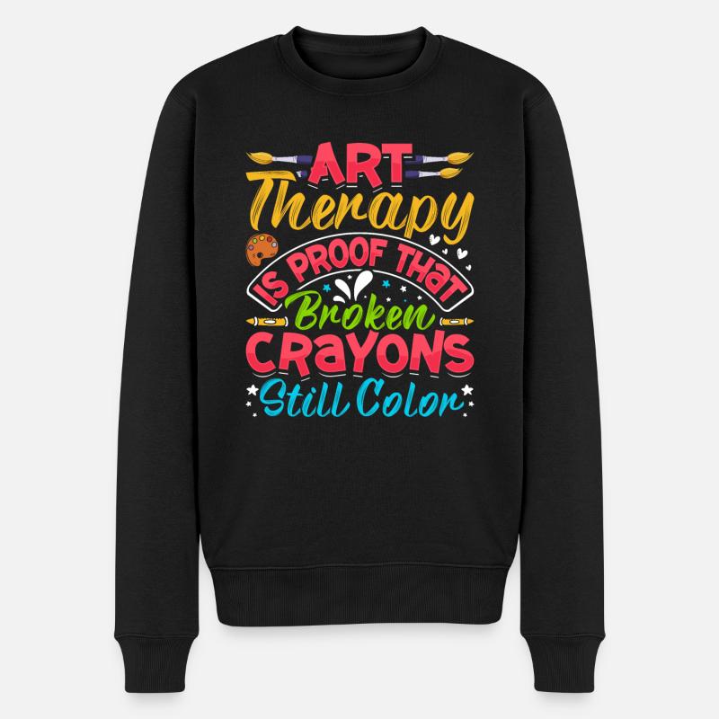 Art-Thérapeute, Dessin Graphique, Design d’Art - Pull Premium bio Homme - noir