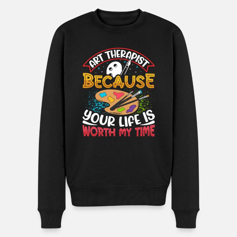 Art-Thérapeute, Dessin Graphique, Design d’Art - Pull Premium bio Homme - noir