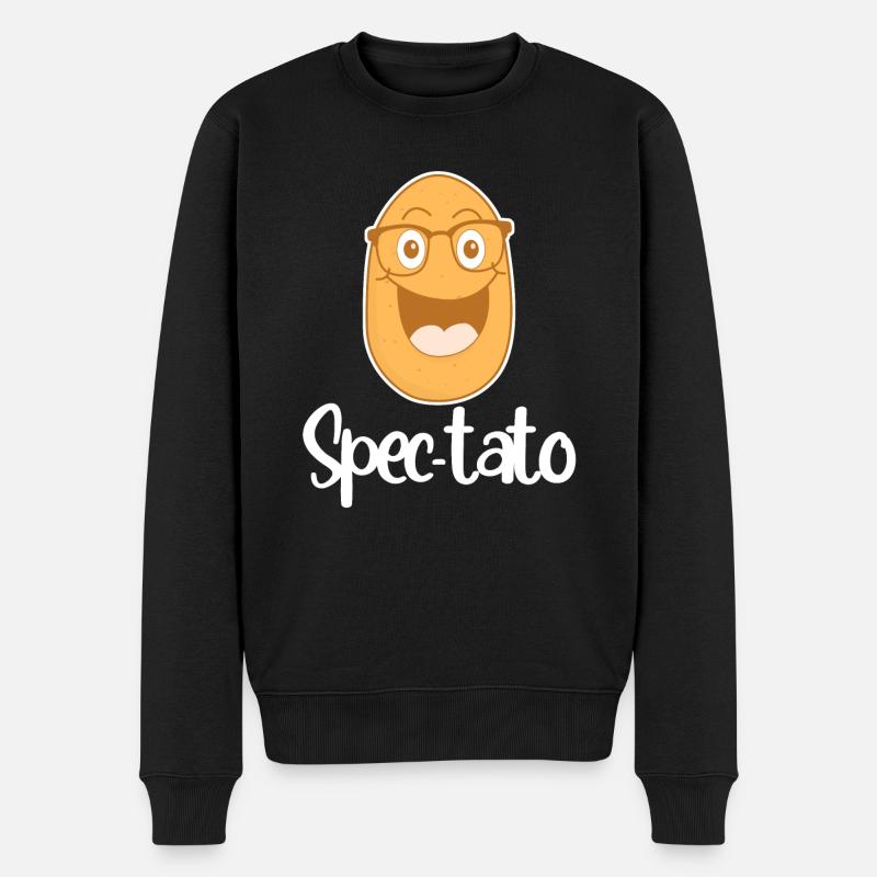 Potato Glasses Spectacles Opticals - Männer Premium Bio Pullover - Schwarz