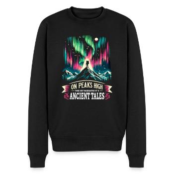 Polarlicht-aurora-verfolger Alaska Wilderness - Männer Premium Bio Pullover - Schwarz - Vorne - Nico (187cm)