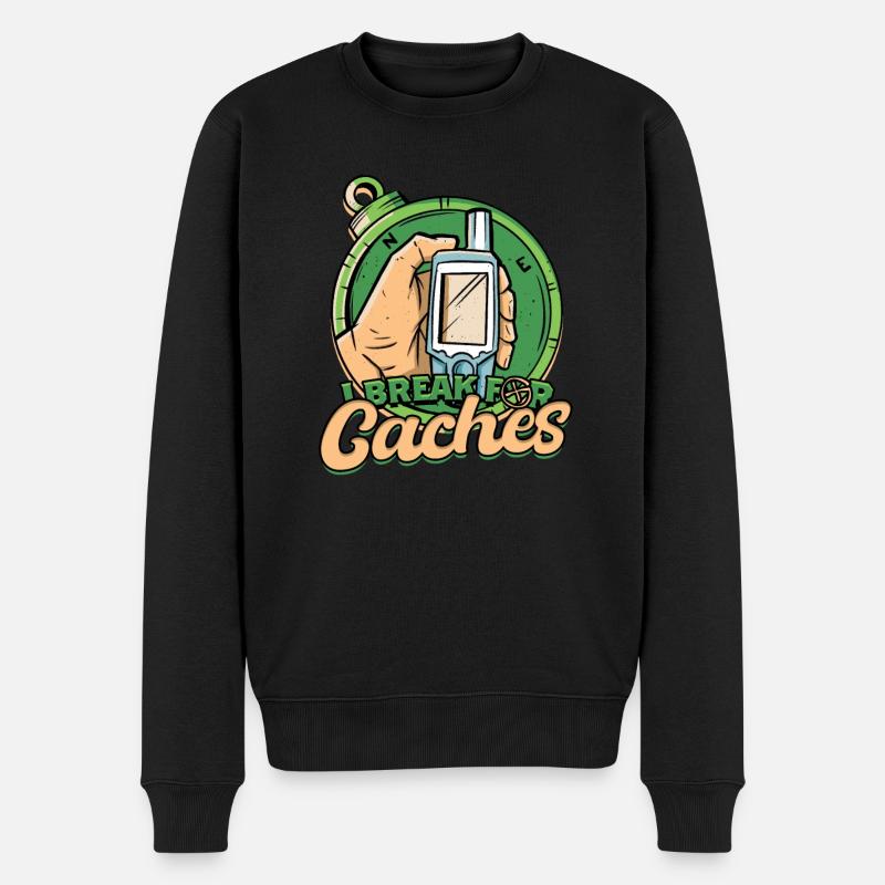 Géocache - Pull Premium bio Homme - noir