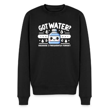 Hydration Drink Water Stay Hydrated Hydration - Männer Premium Bio Pullover - Schwarz - Vorne - Nico (187cm)