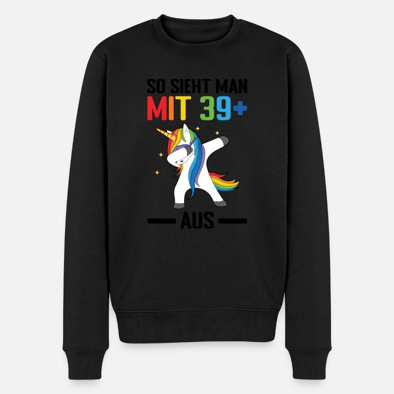 Geburtstag Geburtstagfeier vierzig Jahre Alt Gesch - Männer Premium Bio Pullover - Schwarz