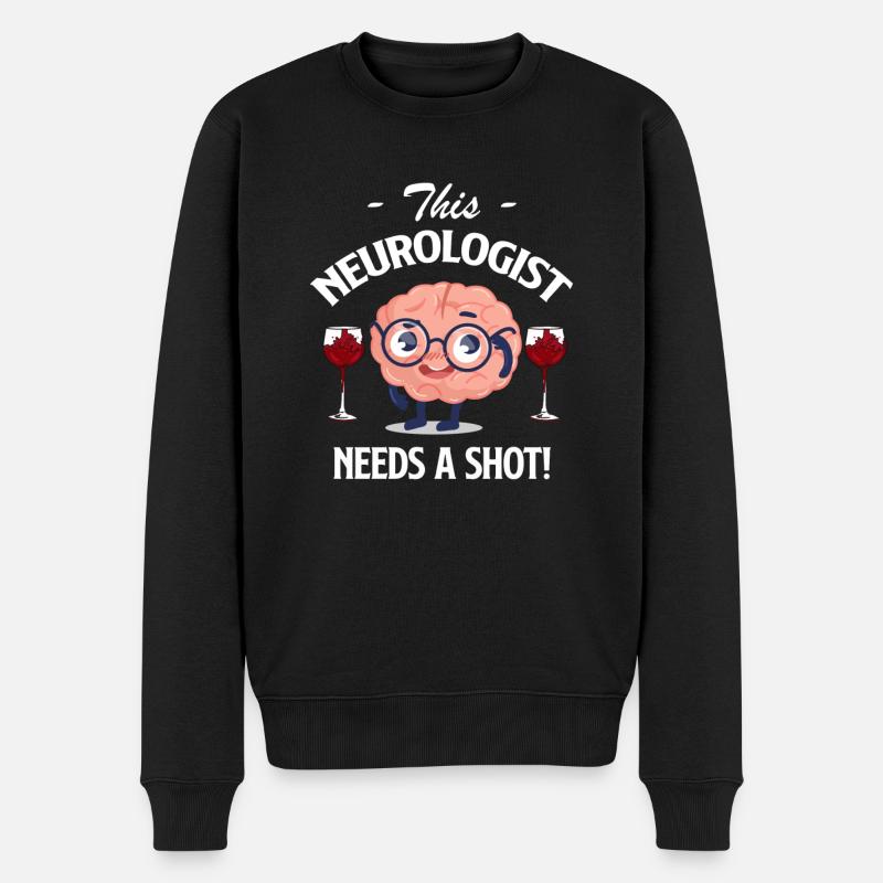 Dieser Neurologe Braucht Eine Spritze! Doktor - Männer Premium Bio Pullover - Schwarz