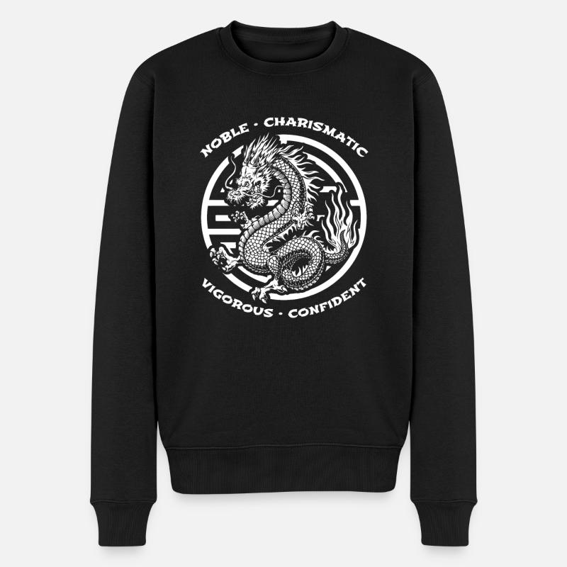 Année du Dragon 2024 - Pull Premium bio Homme - noir