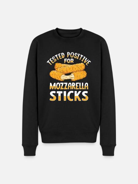 Mozzarella Sticks Käse - Männer Premium Bio Pullover - Schwarz