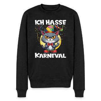 Karneval Kostüm Fasching Fastnacht - Männer Premium Bio Pullover - Schwarz - Vorne - Nico (187cm)