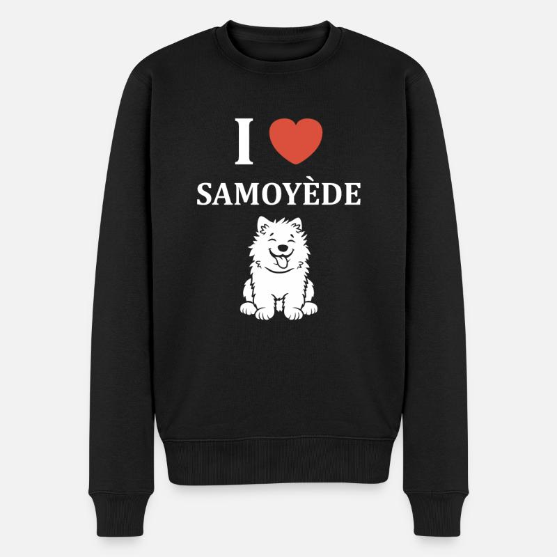 Humour Chien Samoyède - Pull Premium bio Homme - noir