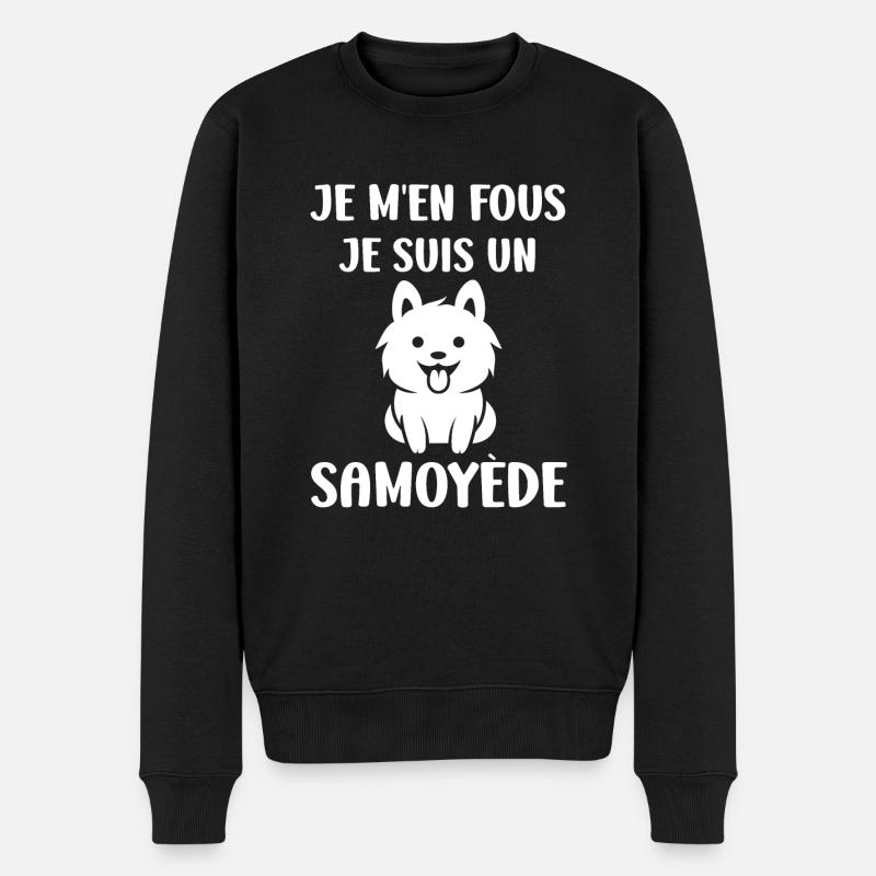 Humour Chien Samoyède - Pull Premium bio Homme - noir