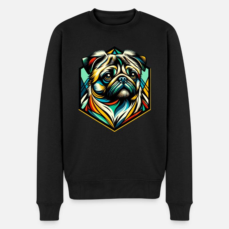 Chien Carlin - Pull Premium bio Homme - noir