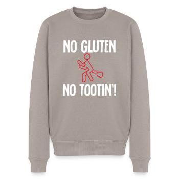 Sans gluten Intolérance au gluten - Pull Premium bio Homme - taupe - Devant - Nico (187cm)