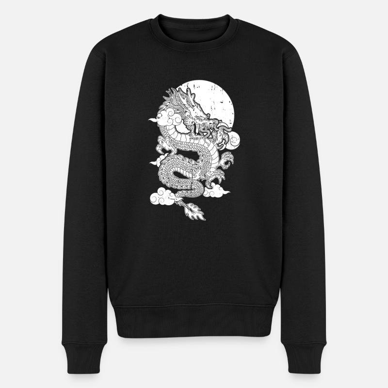 Année du Dragon 2024 - Pull Premium bio Homme - noir
