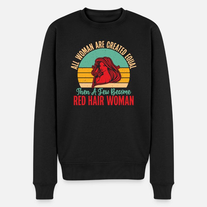 Redhead Gifts - Männer Premium Bio Pullover - Schwarz