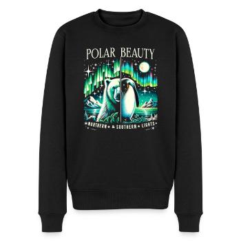 Polarlicht-aurora-verfolger Alaska Wilderness - Männer Premium Bio Pullover - Schwarz - Vorne - Nico (187cm)