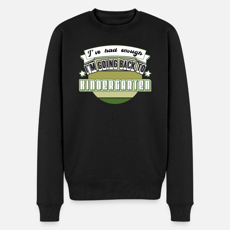 Kindergarten Nursery School Playschool - Männer Premium Bio Pullover - Schwarz