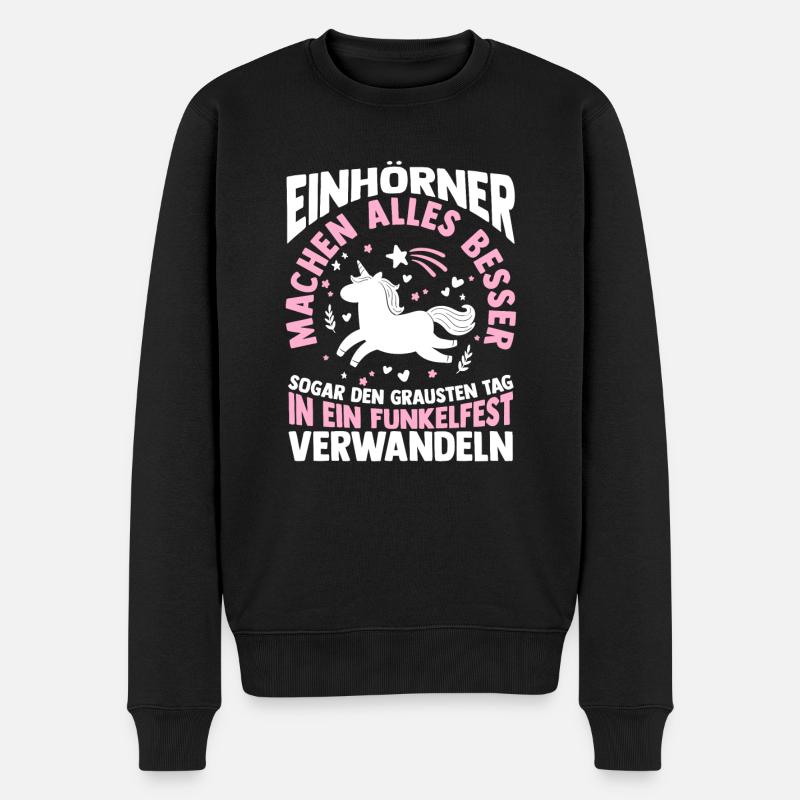 Licorne - Pull Premium bio Homme - noir