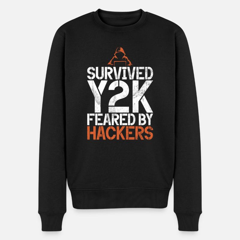 Cyber security hacker hacking - Men's Premium Organic Jumper - black