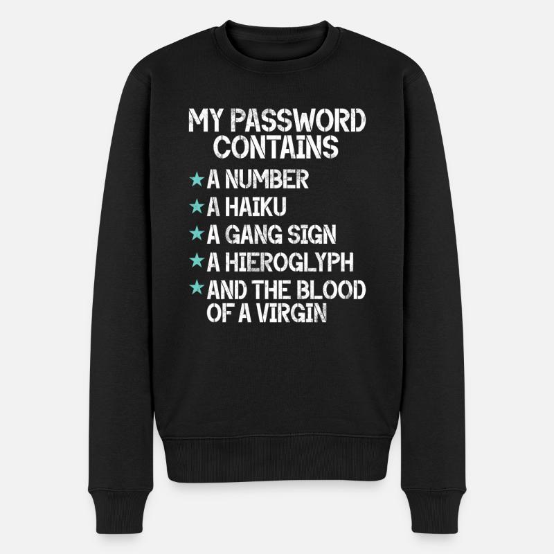 Cyber-sicherheits-hacker-hacking - Männer Premium Bio Pullover - Schwarz